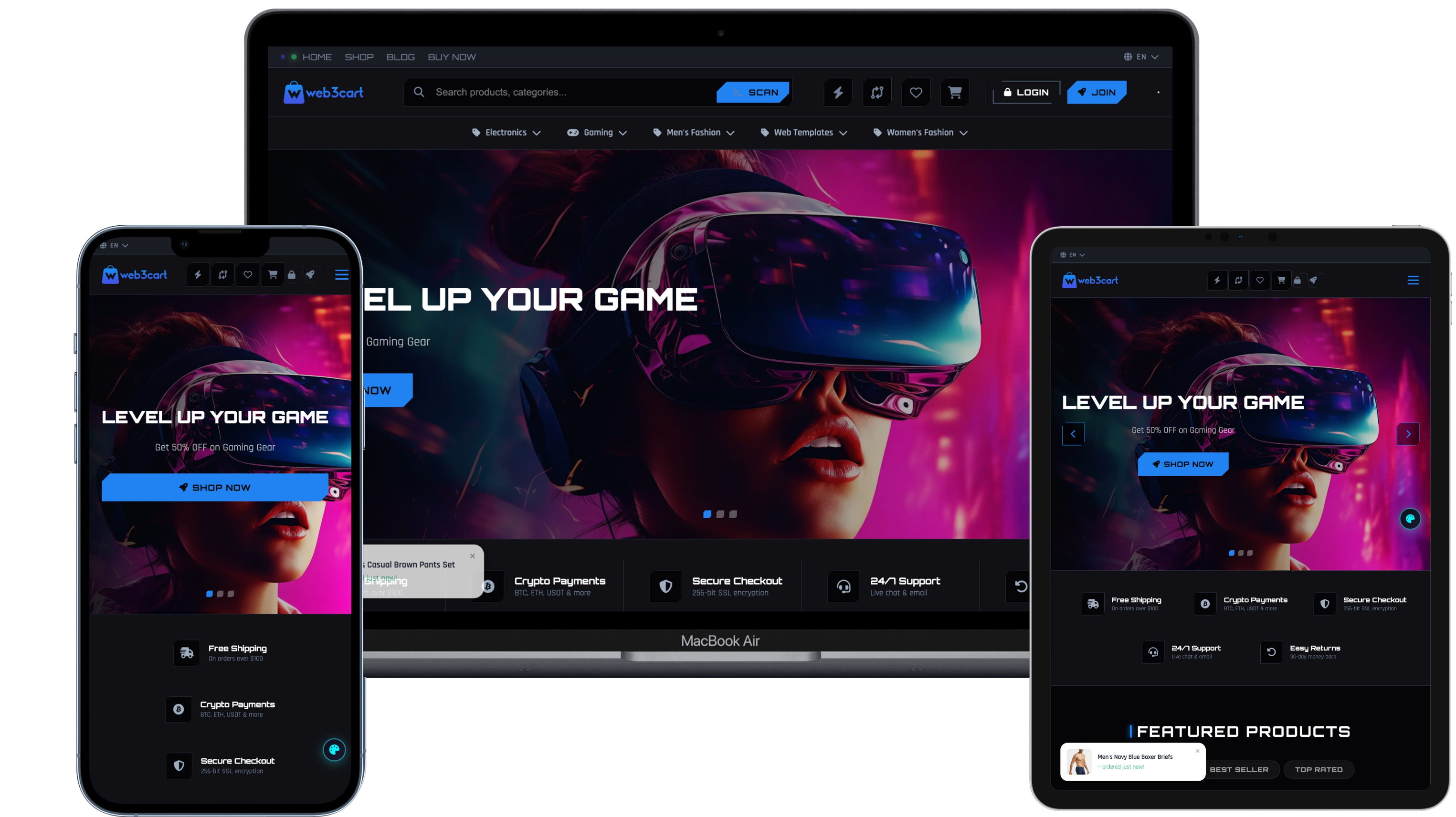Web3Cart dashboard preview